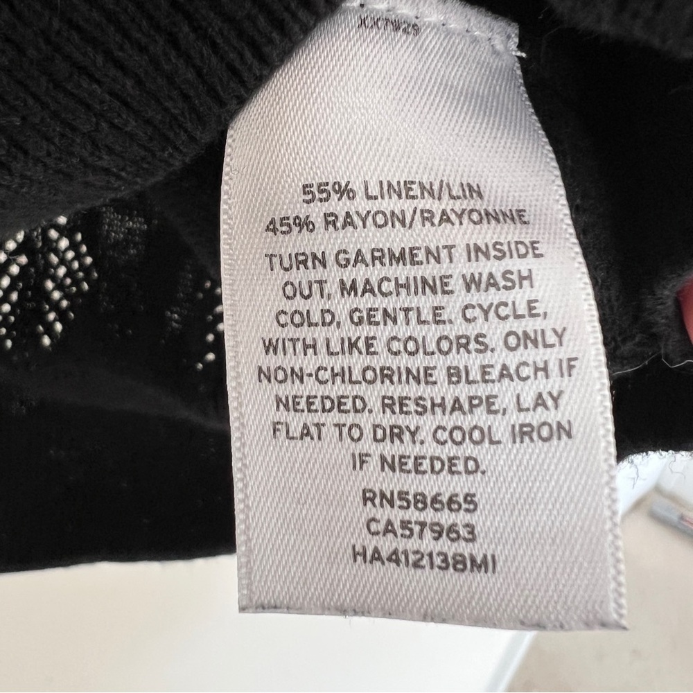 Halogen Black Pointelle Button-Down Cardigan Medi… - image 5